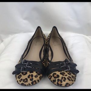 franco sarto leopard slides
